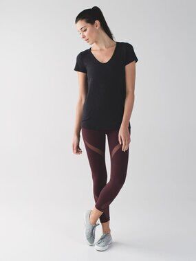Lululemon High Times Pant (Wrap Mesh) in Bordeaux Drama